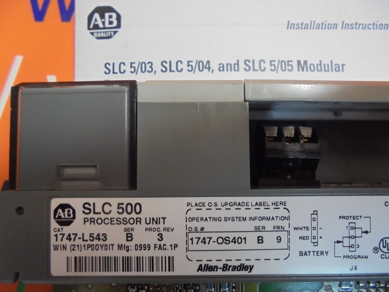 A-B SLC 5-04 CPU SLC500 PROCRSSOR UNIT 1747-L543 - PLC DCS SERVO ...